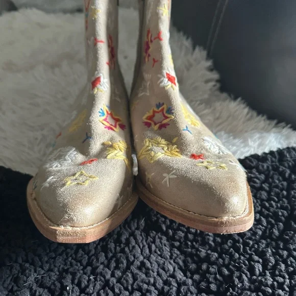 FREE PEOPLE•BOWERS EMBROIDERED WESTERN BOOTS - Sz 39.5 - Picture 9 of 16